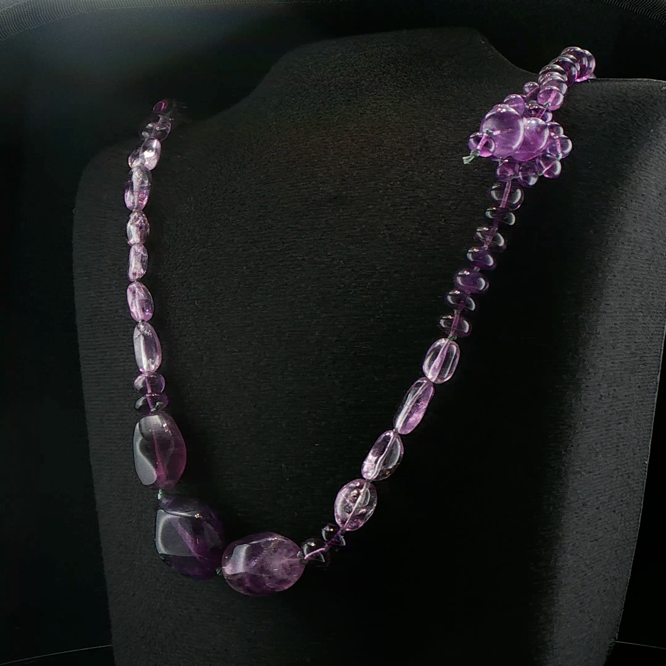 Amethyst and Flourite Lariat