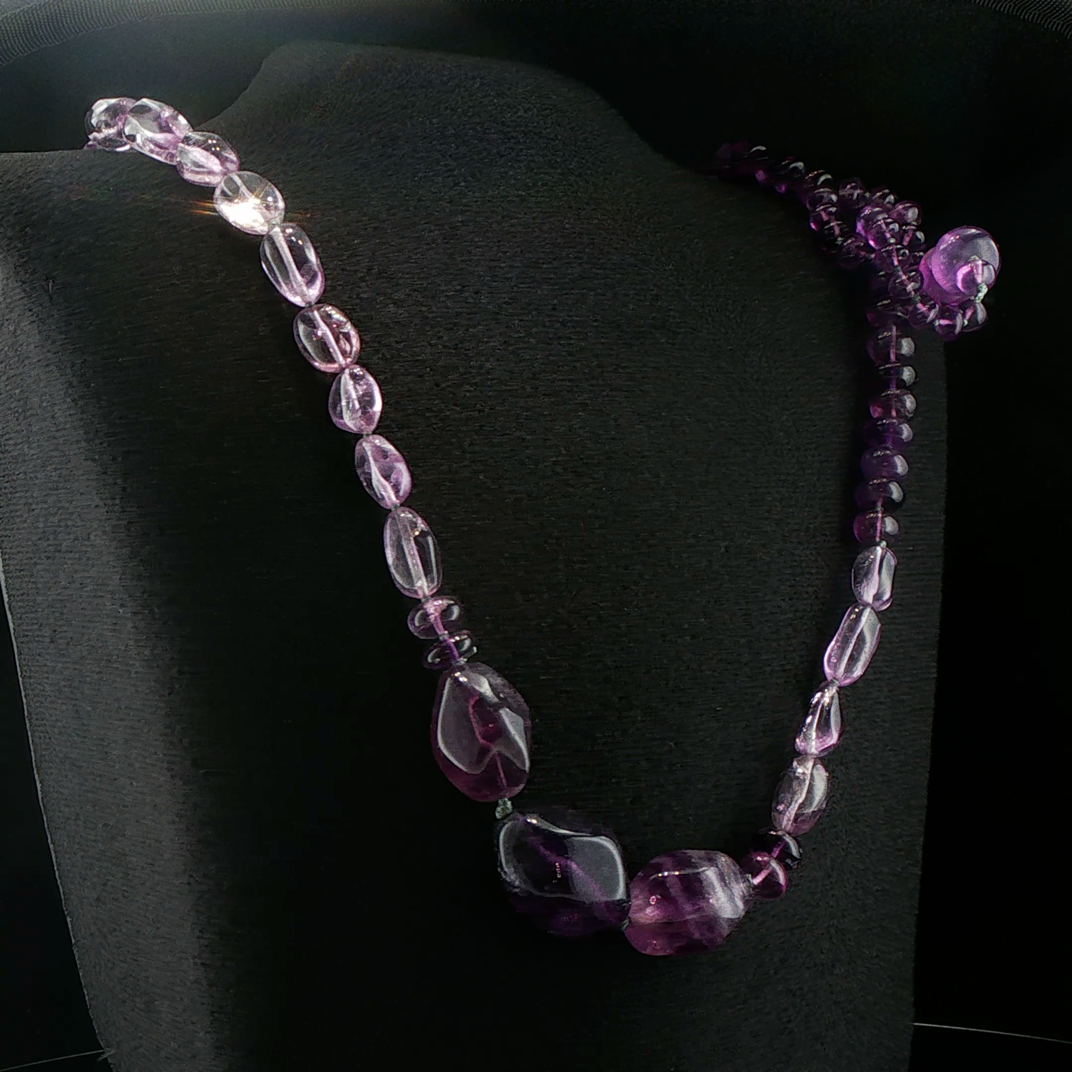 Amethyst and Flourite Lariat