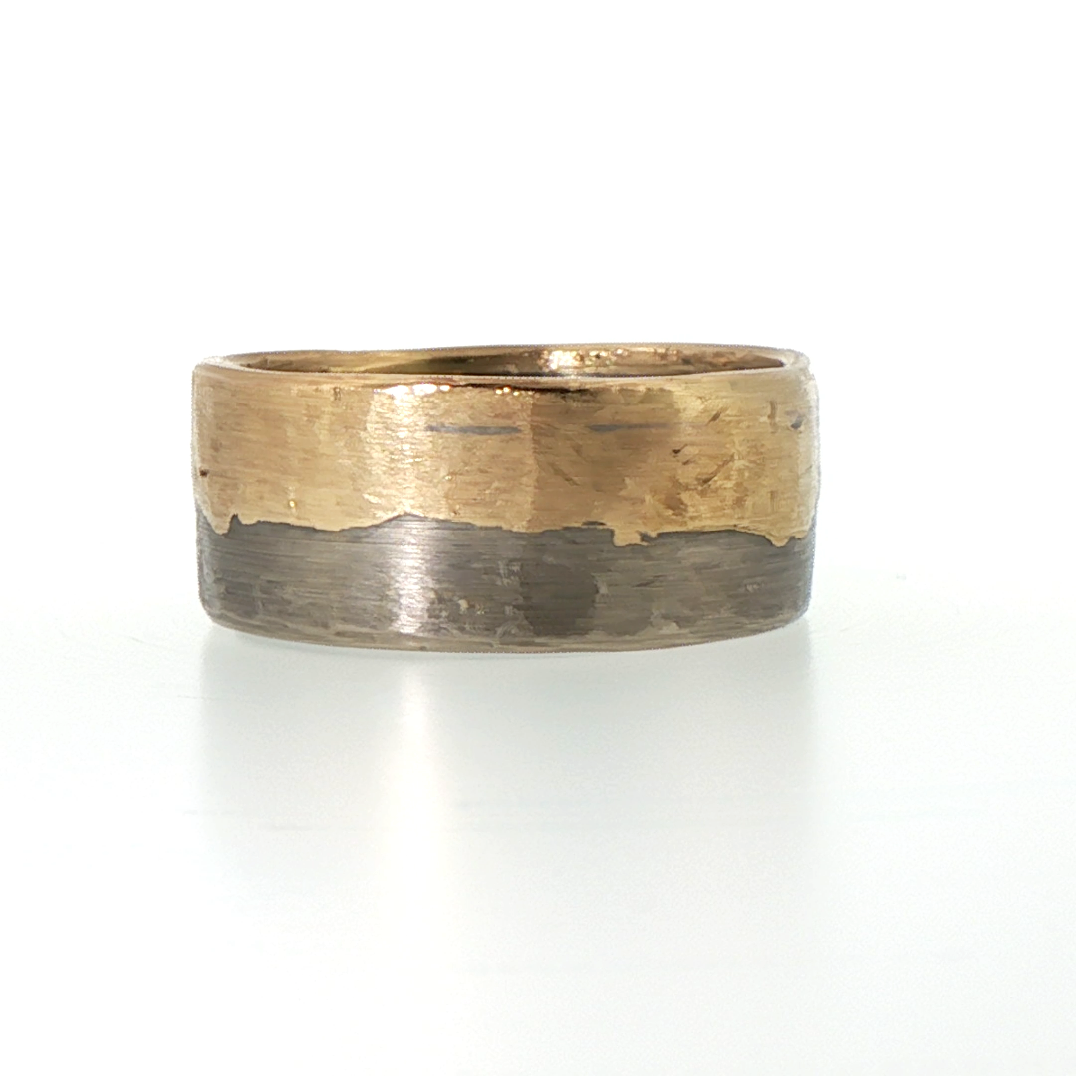 9MM Palladium and Gold Edge Band