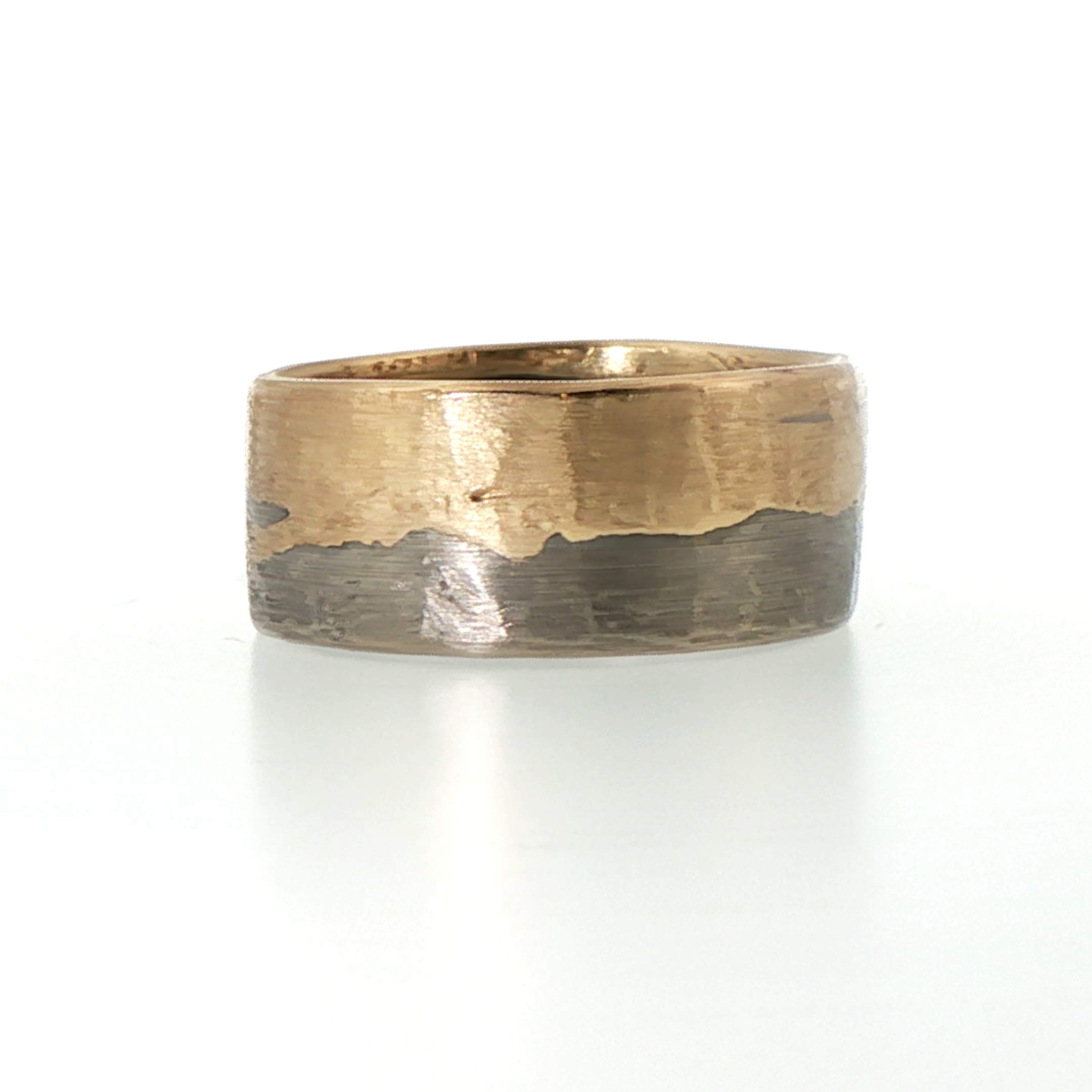 9MM Palladium and Gold Edge Band