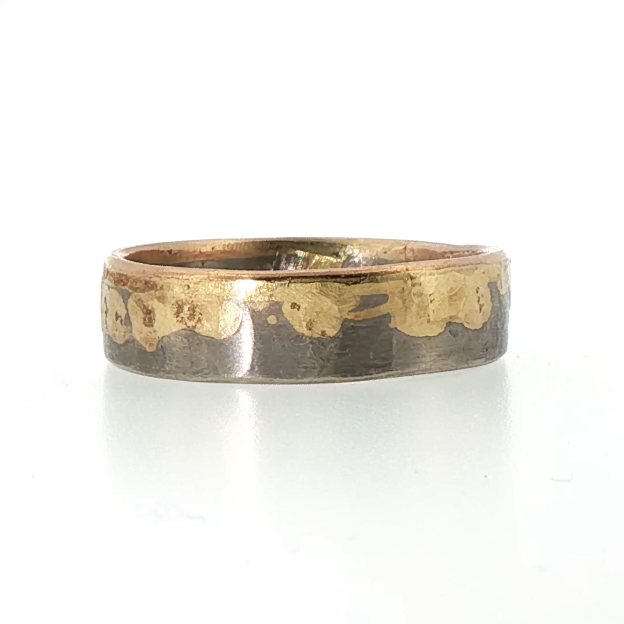 6MM Palladium and Gold Edge Band
