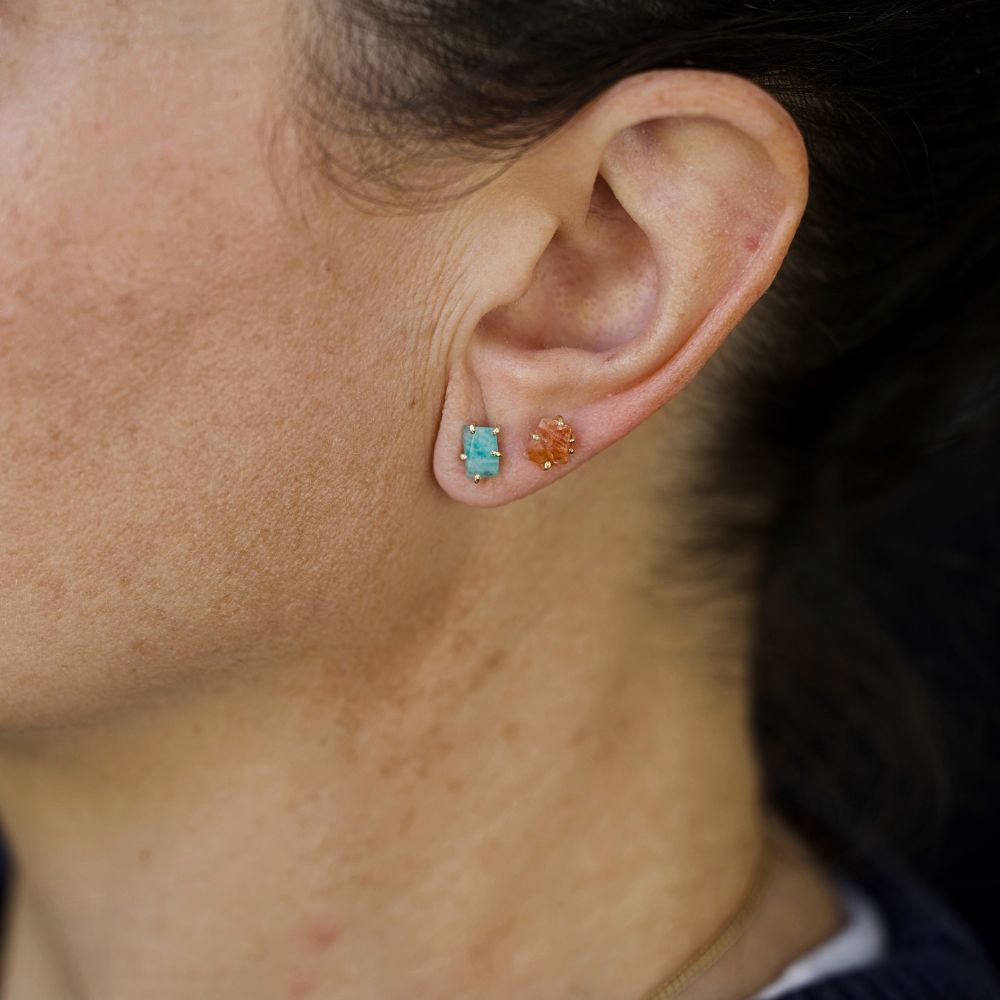 Amazonite Small Stone Studs