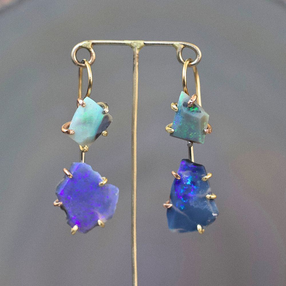 Australian Opal Day to Night Earring Set