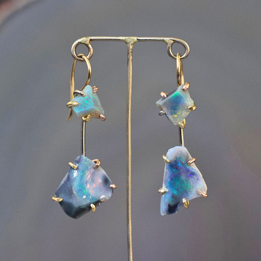 Australian Opal Day to Night Earring Set