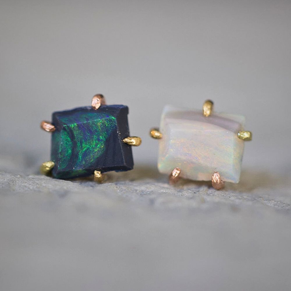 Australian Asymmetrical Opal Medium Stone Studs