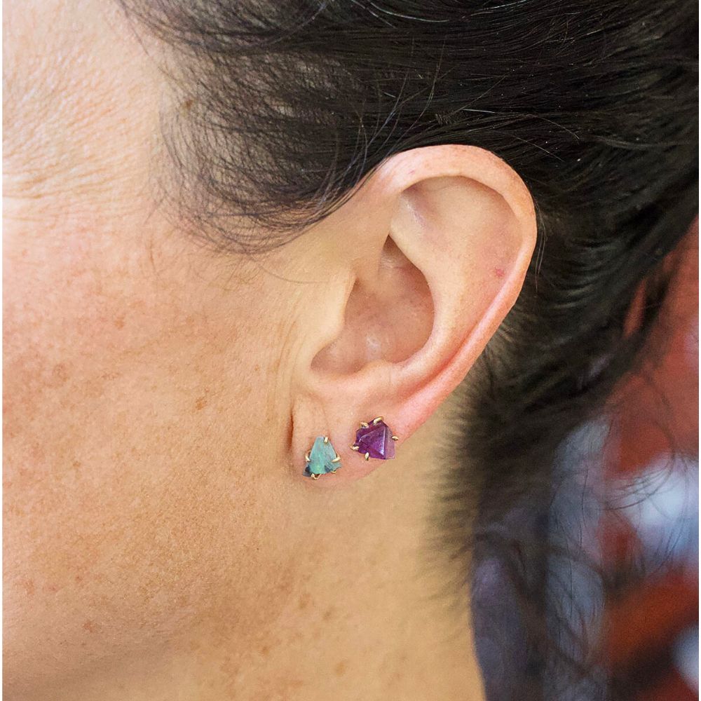 Australian Opal Small Stone Single Stud