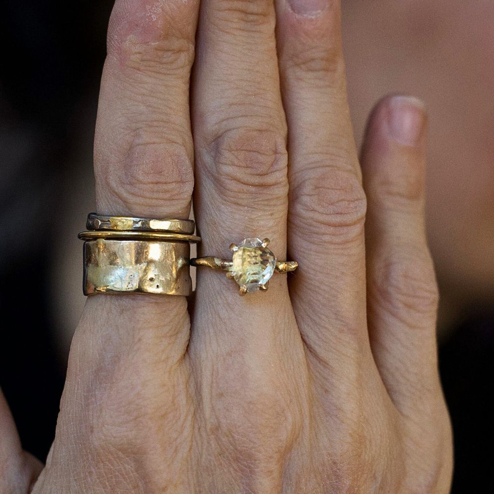 Herkimer Quartz Small Stone Ring