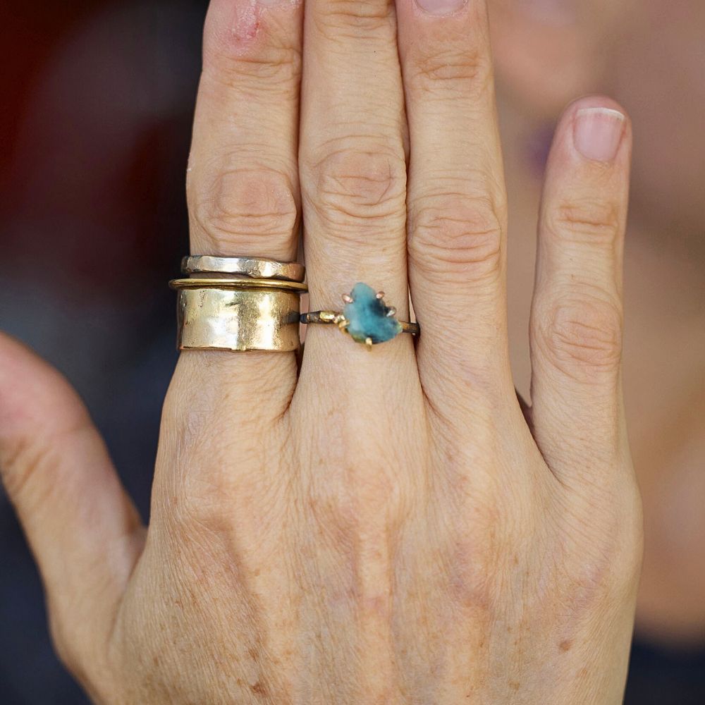 Peruvian Opal Small Stone Ring