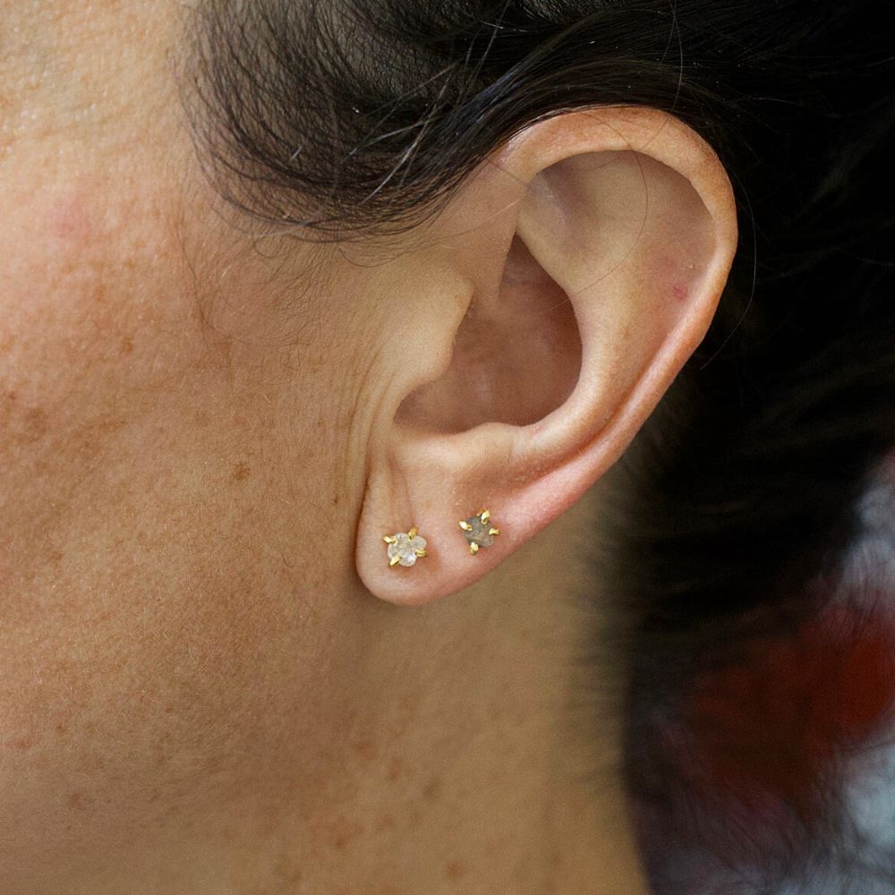 Rough .59ct Diamond Studs