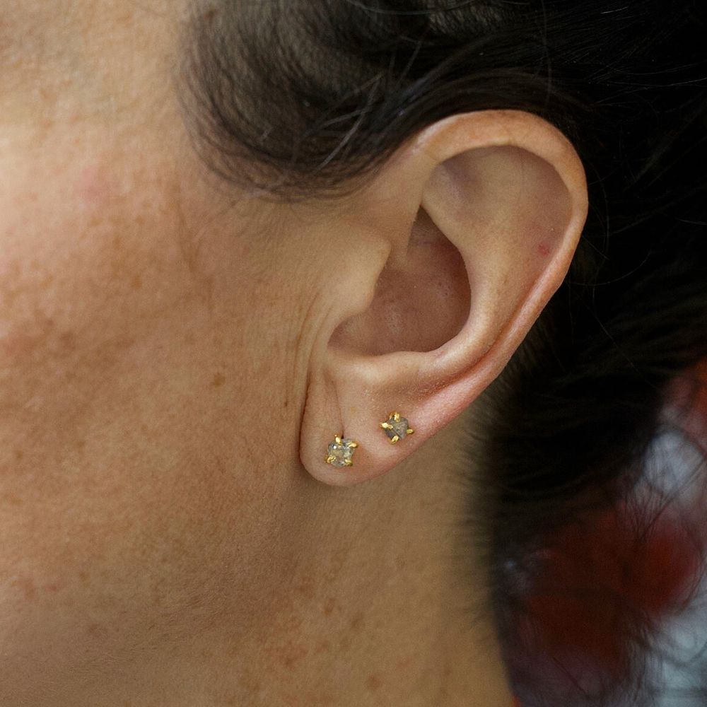 Rough .70ct Diamond Studs