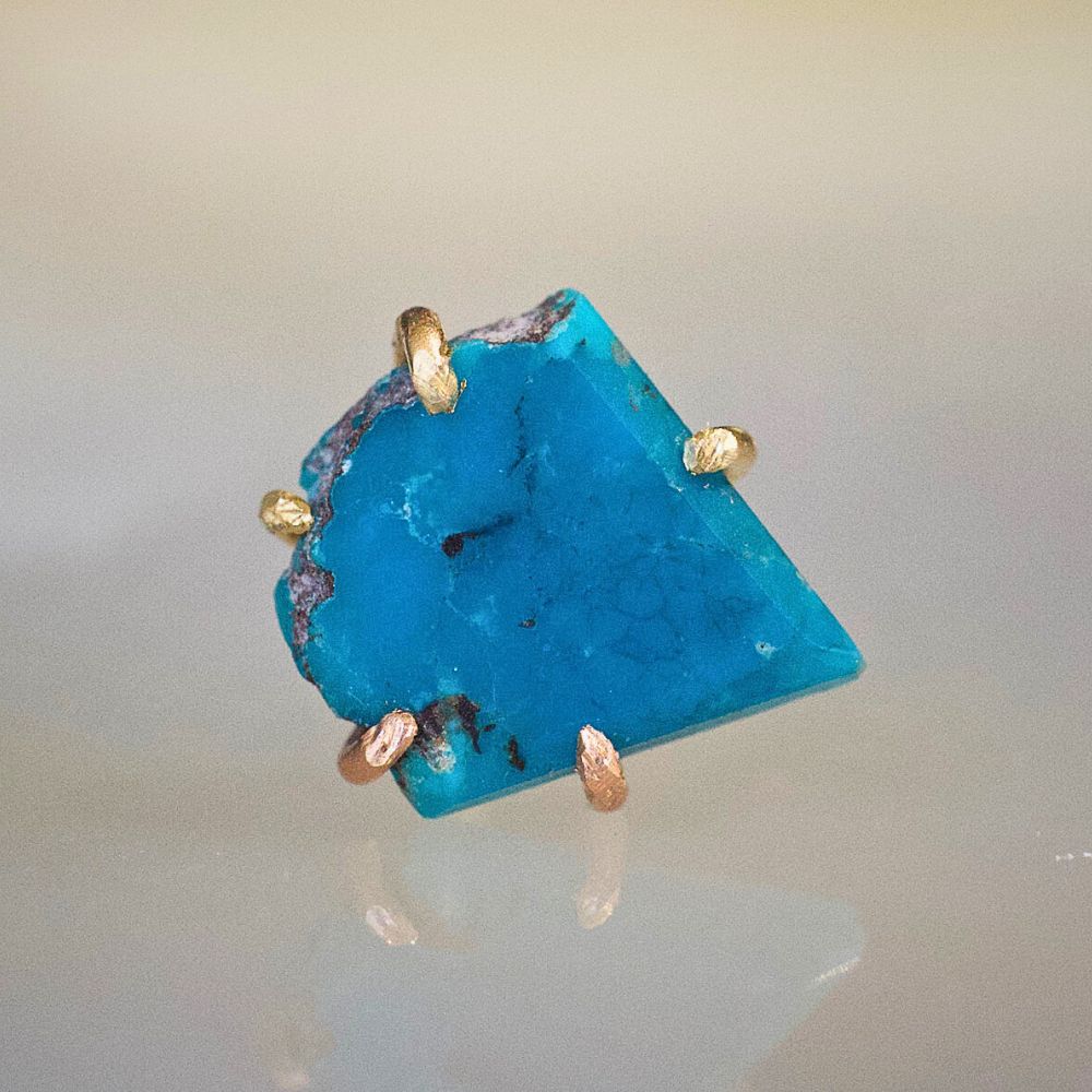 Arizona Turquoise Large Stone Single Stud