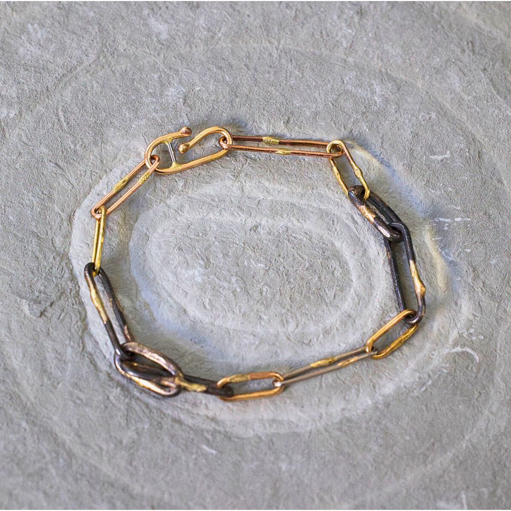 Mixed Metal Heavy Link Bracelet