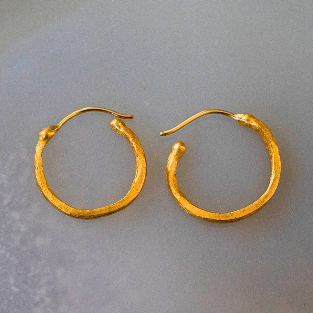 24k Gold Large Hoops