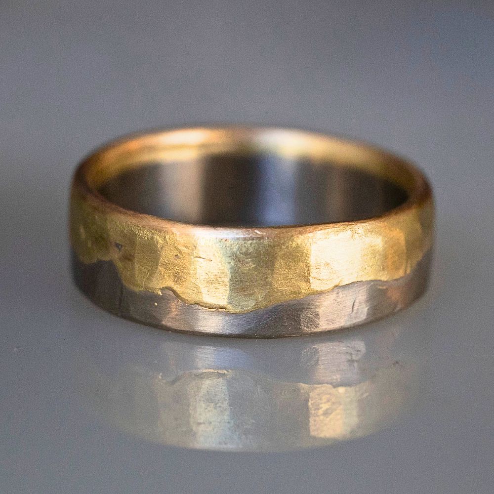 6MM Palladium and Gold Edge Band