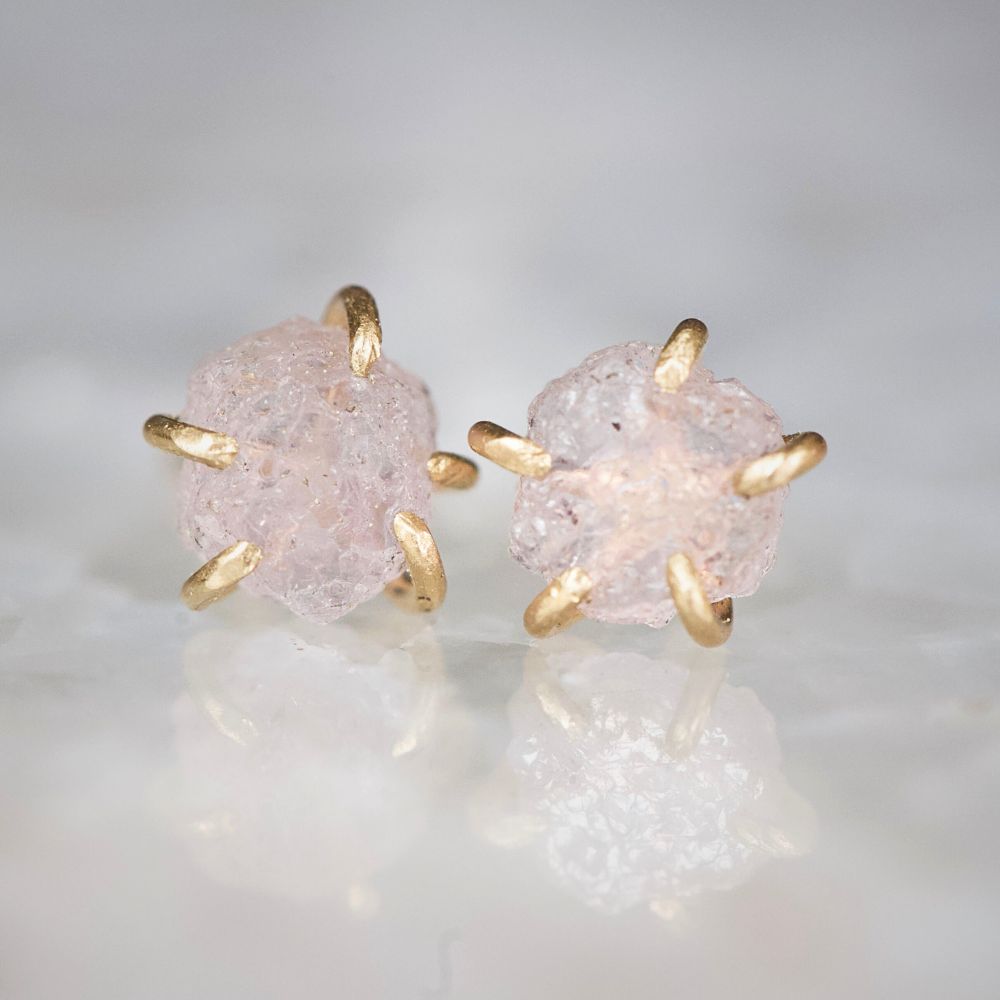 Montana Exceptional Pink Sapphire Small Stone Studs