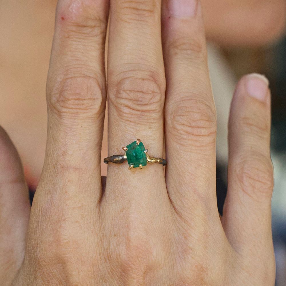 Zambian Emerald Small Stone Ring