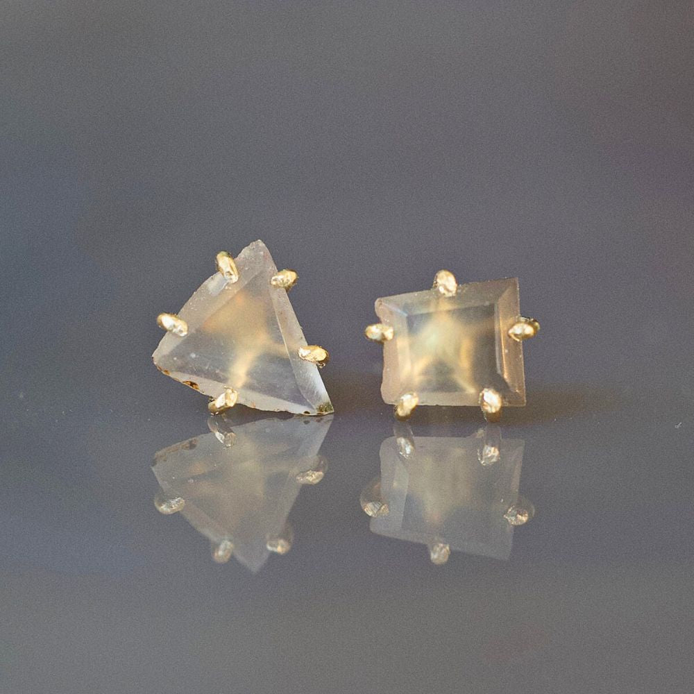Banded Agate Small Stone Studs