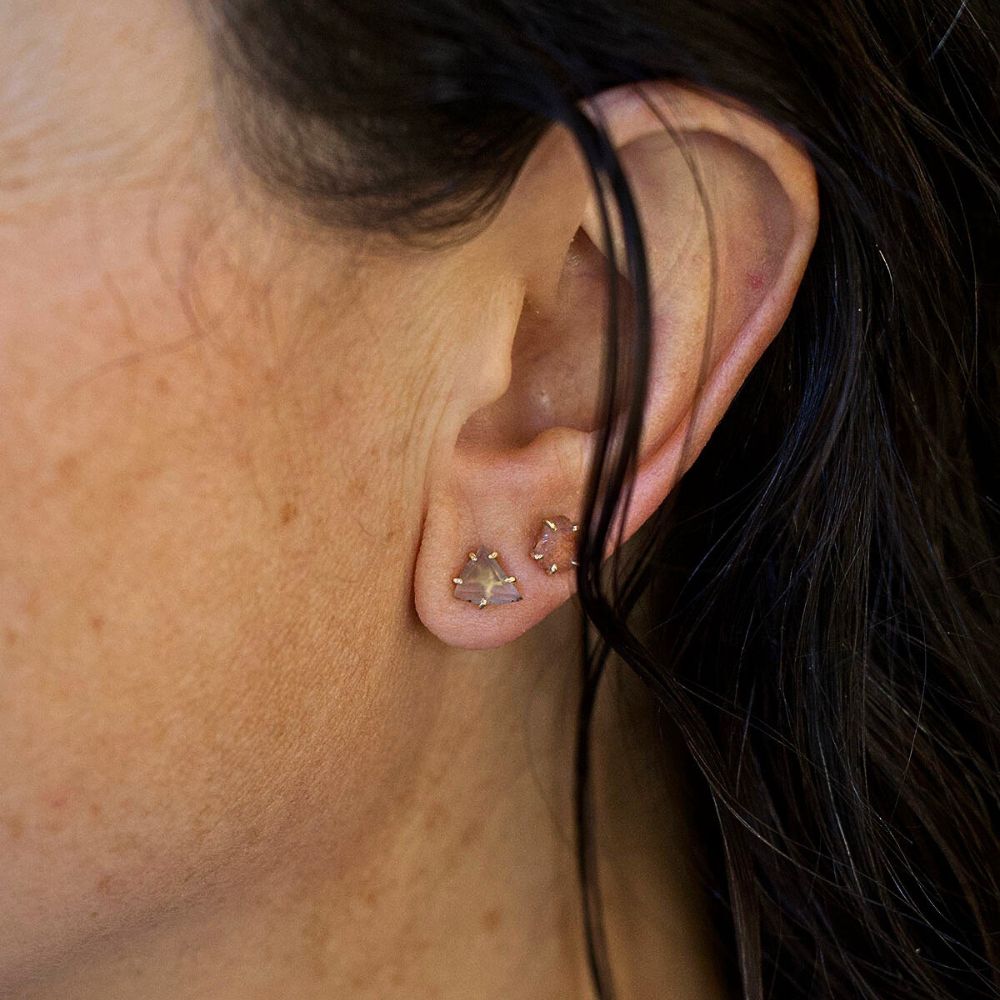 Banded Agate Small Stone Studs