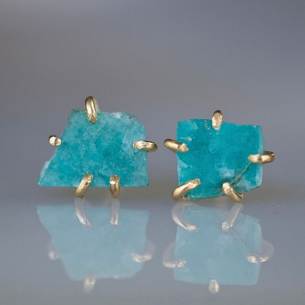 Amazonite Medium Stone Studs