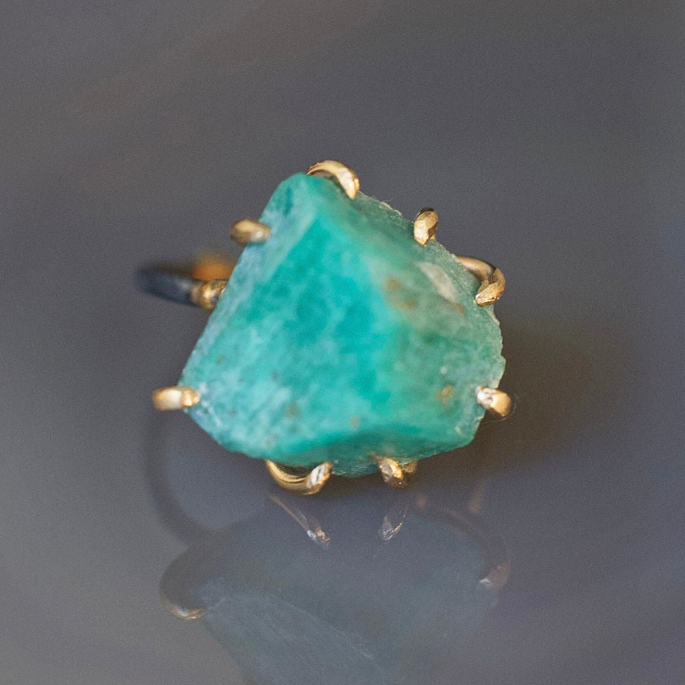 Colorado Amazonite Large Stone Ring