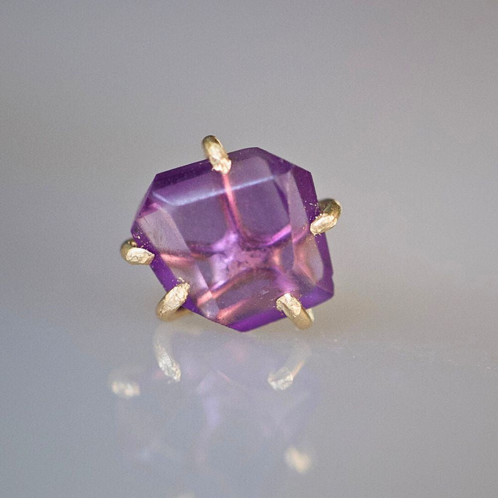Amethyst Small Stone Single Stud