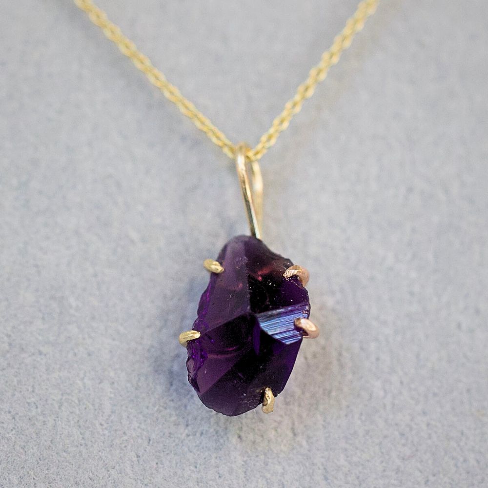 Amethyst Small Stone Pendant