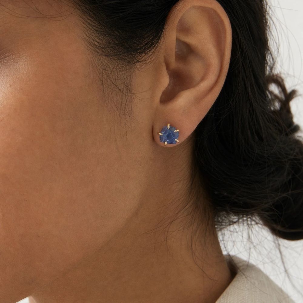 Blue Sapphire Small Stone Studs