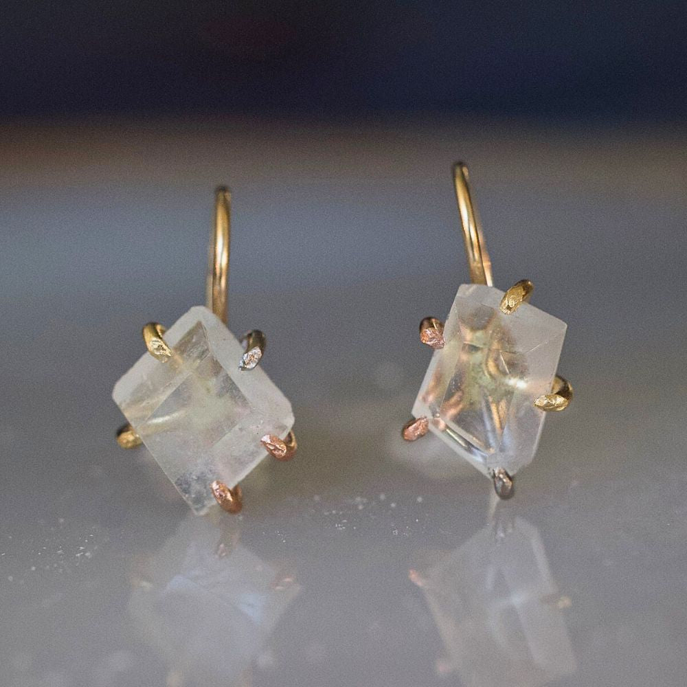 Aquamarine Hook Earrings