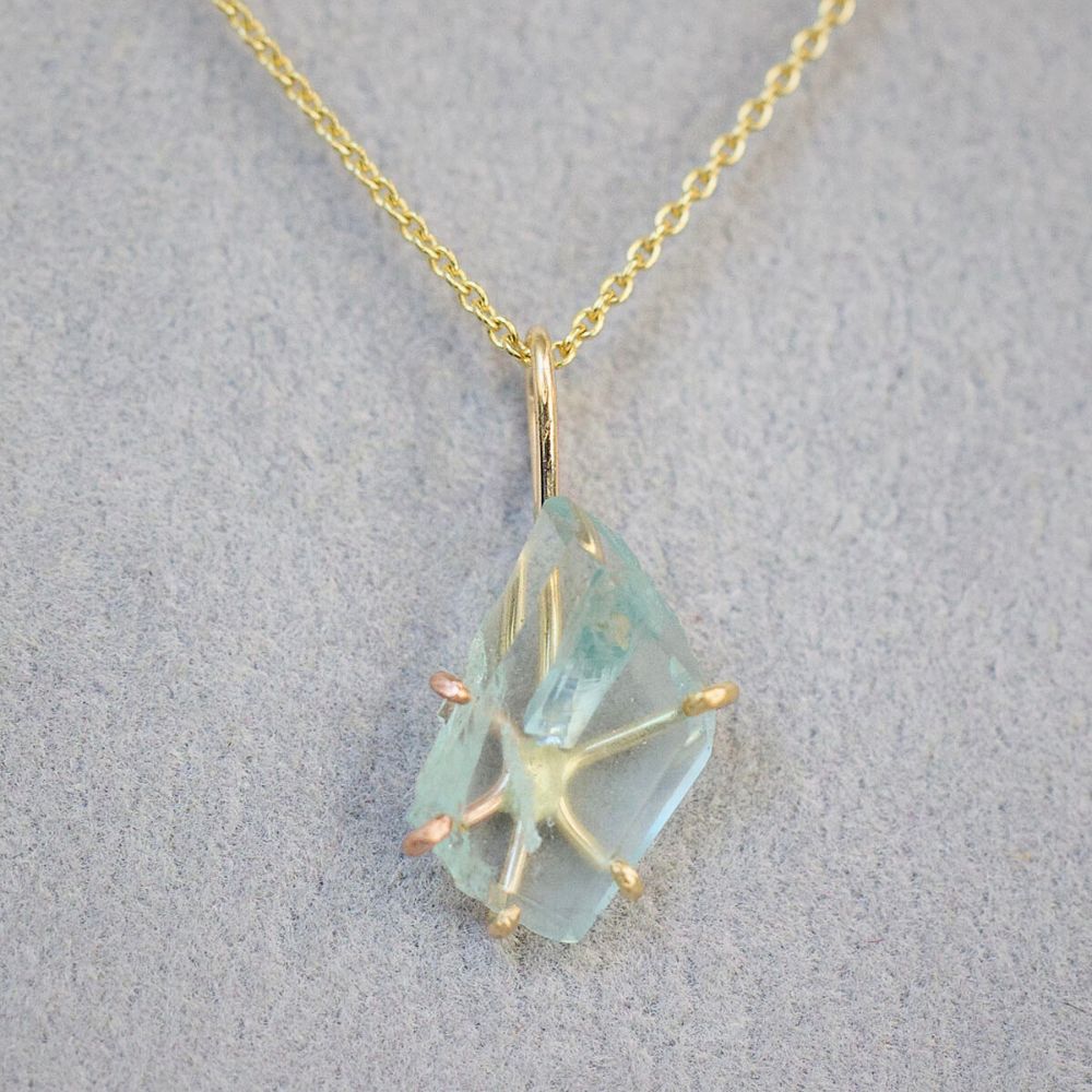 Aquamarine Small Stone Pendant