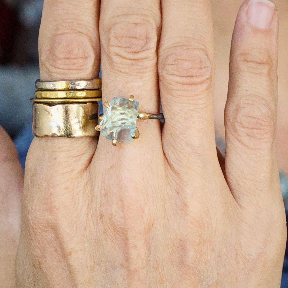 Aquamarine Medium Stone Ring