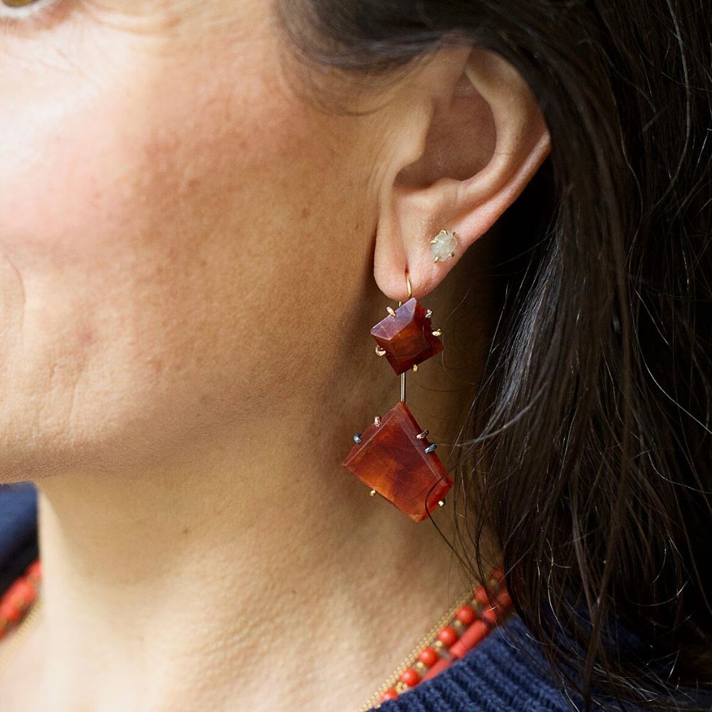 Carnelian Day to Night Earring Set