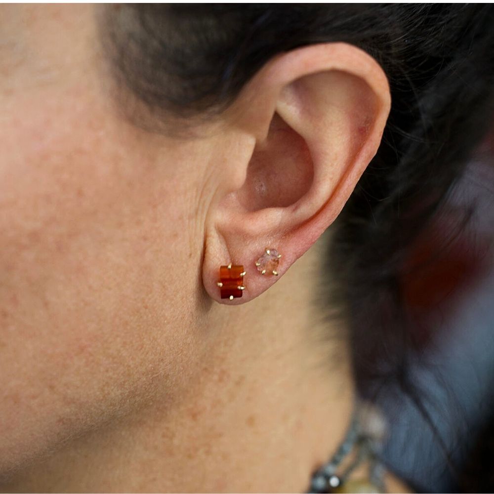 Carnelian Medium Stone Studs
