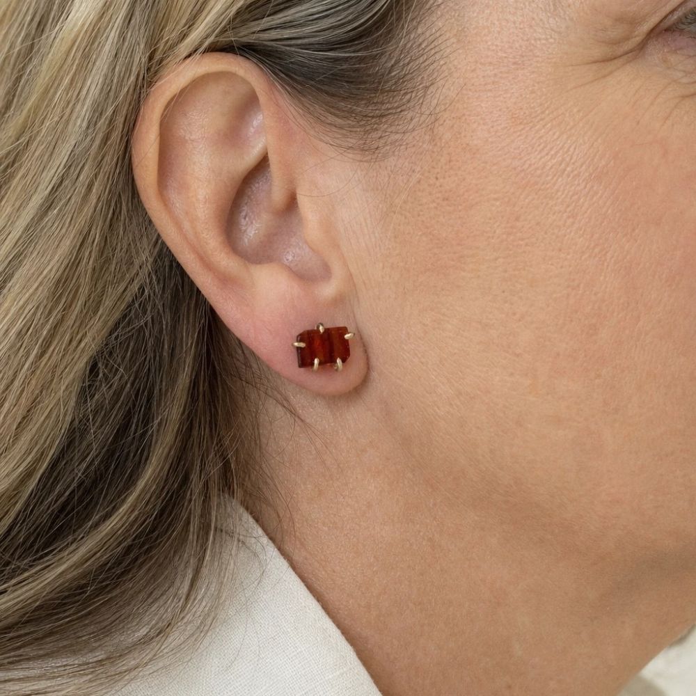Carnelian Medium Stone Studs