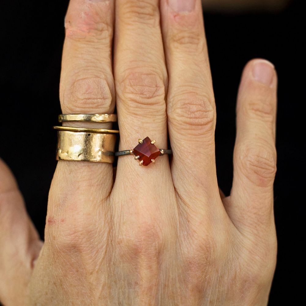 Carnelian Small Stone Ring