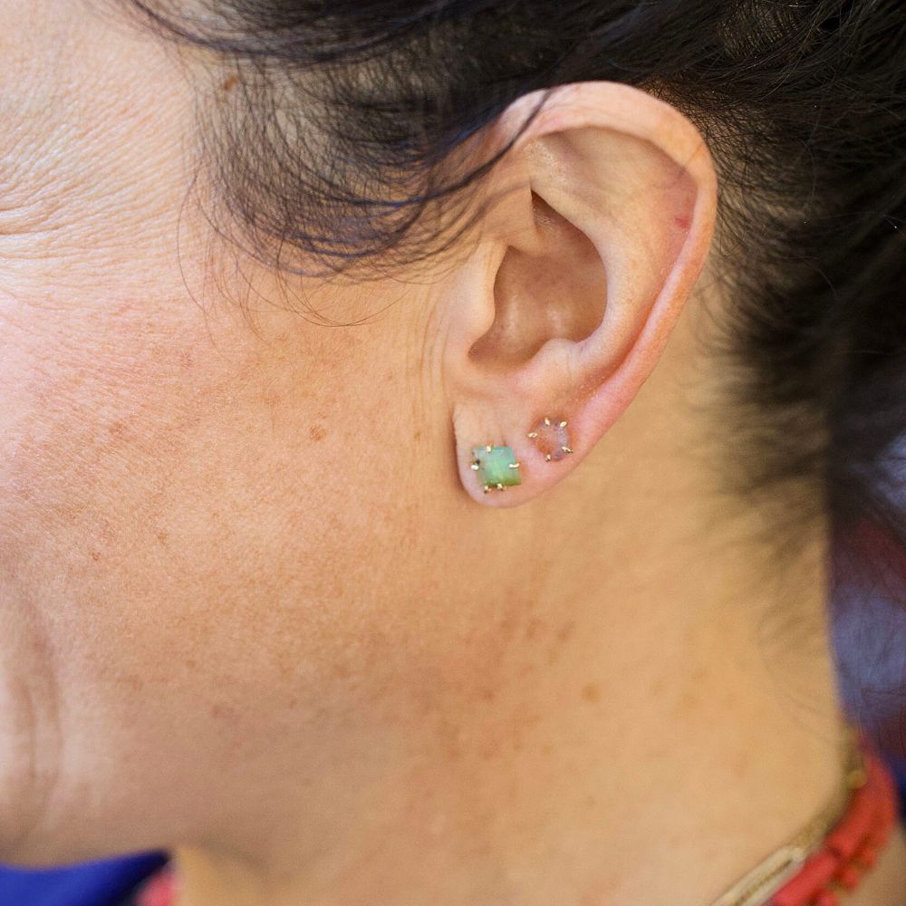 Chrysoprase Small Stone Studs