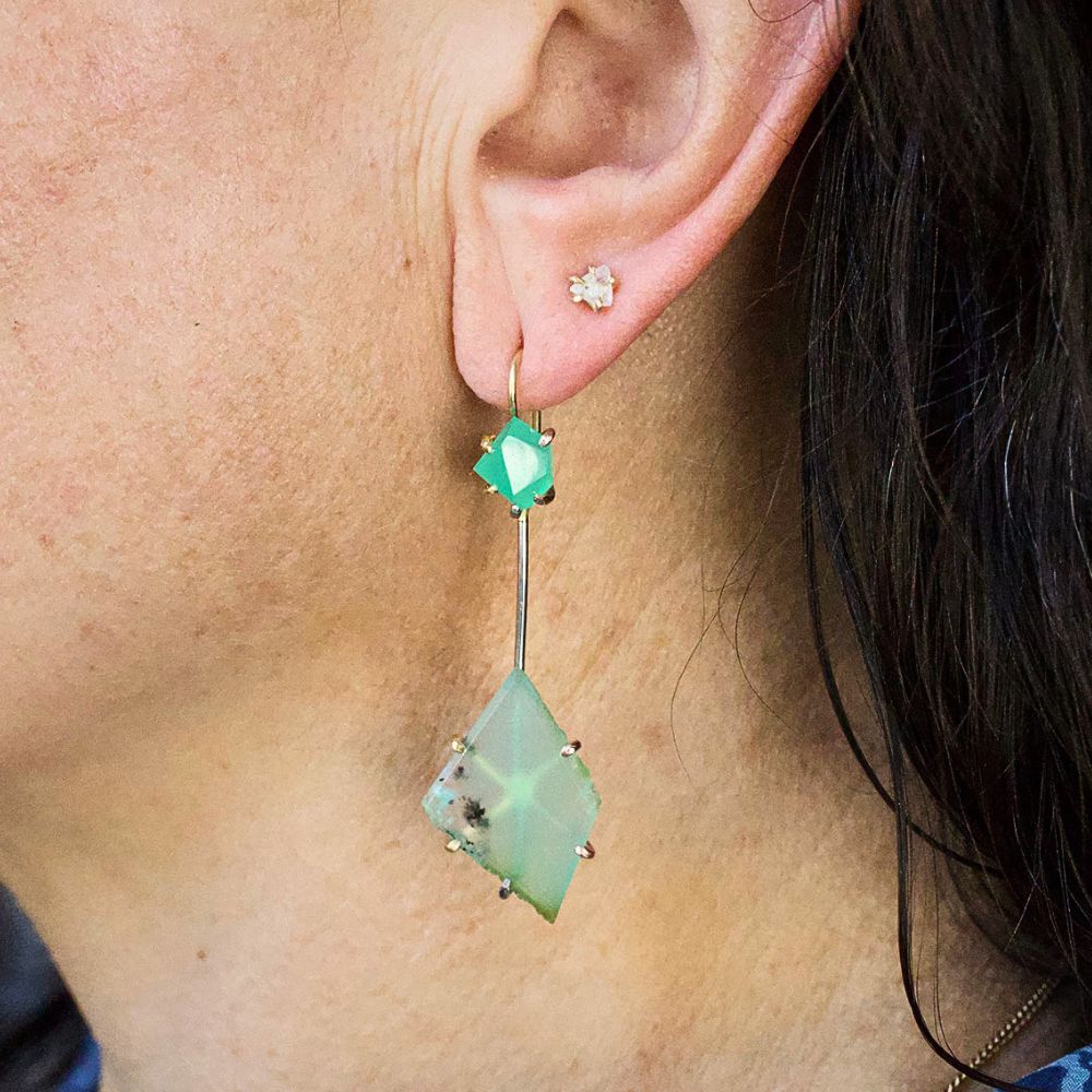 Chrysoprase Day to Night Earrings