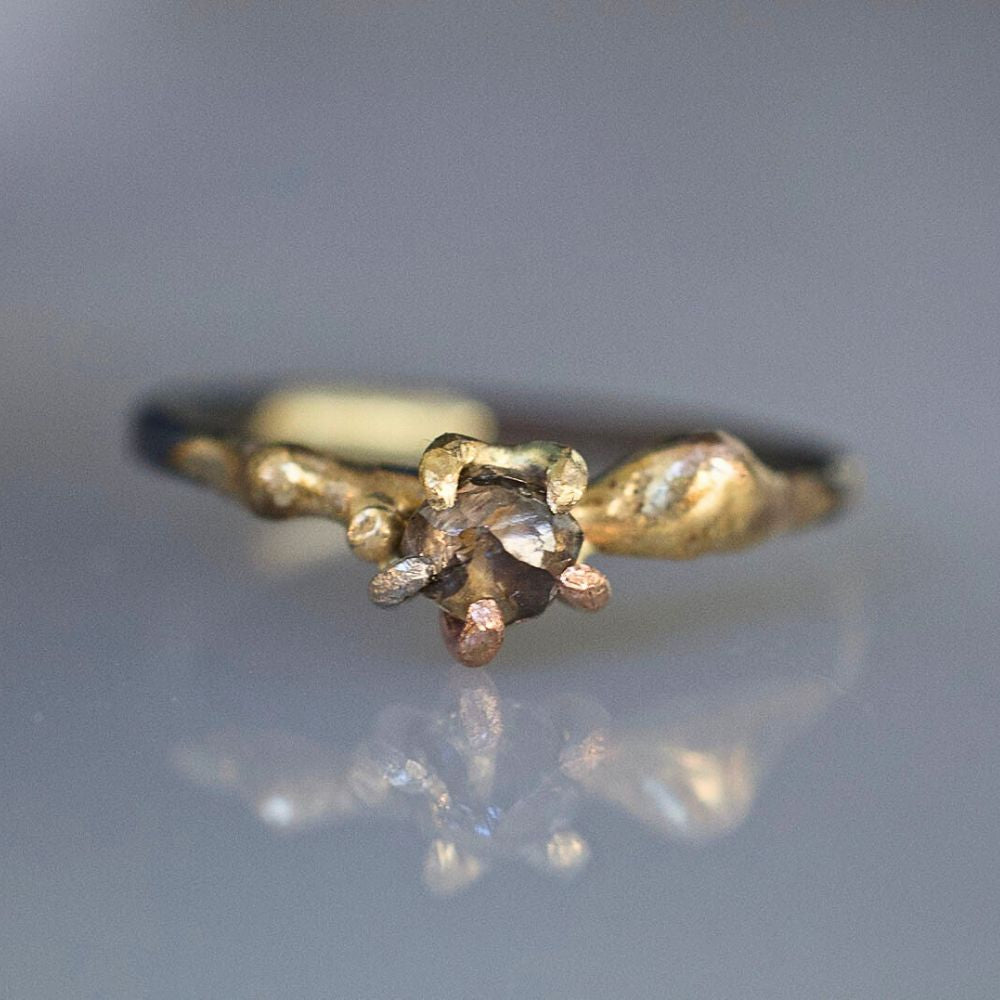 Cognac Rough Diamond Ring