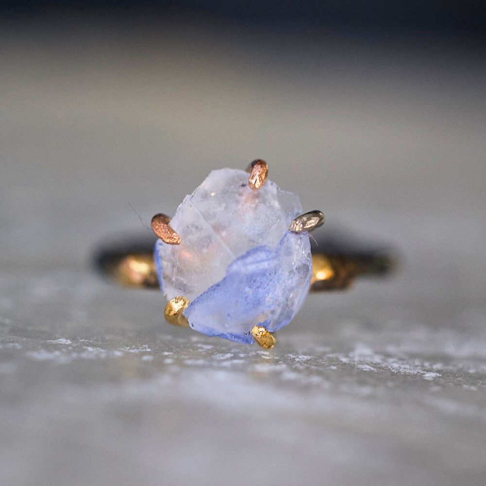 Dumortierite Small Stone Ring