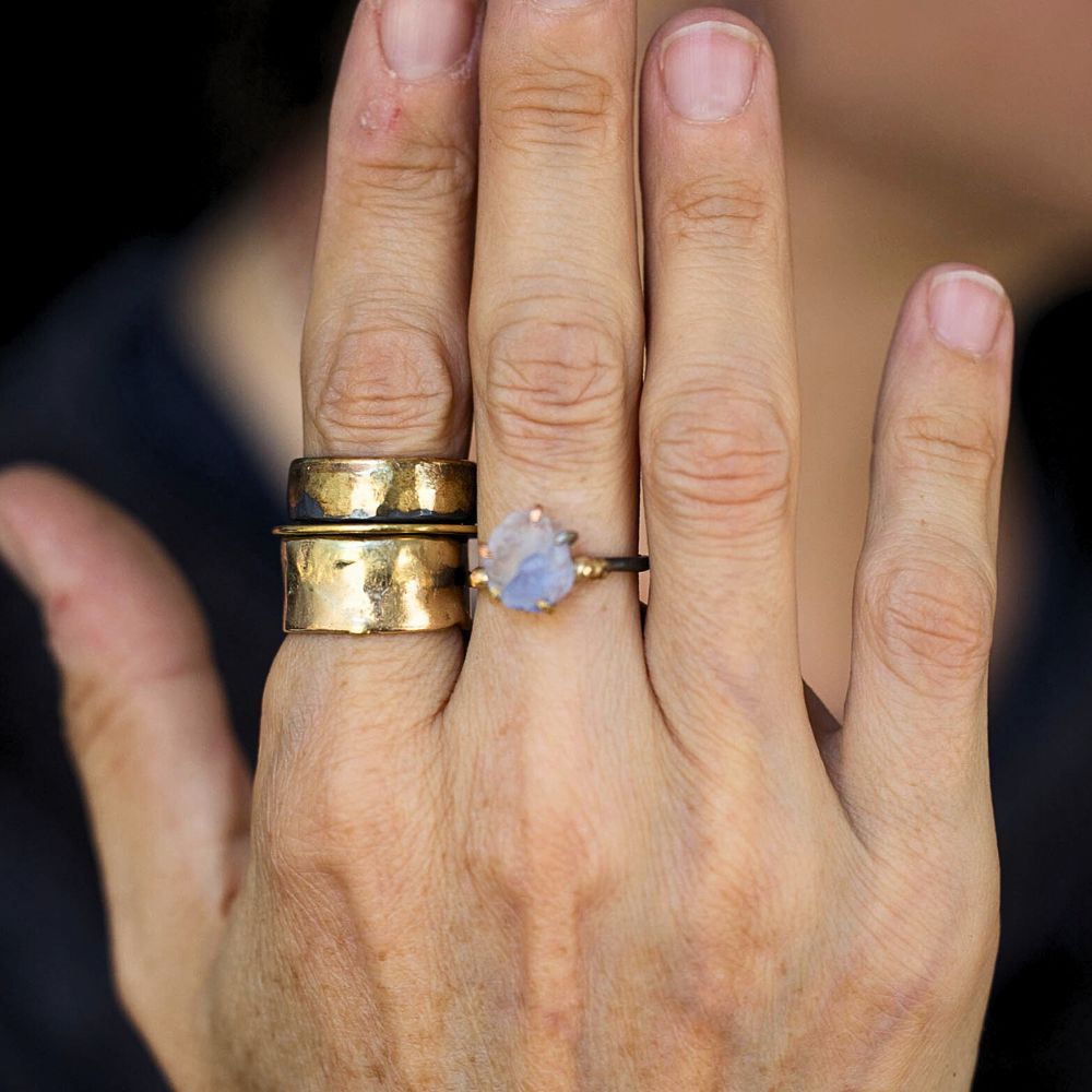 Dumortierite Small Stone Ring