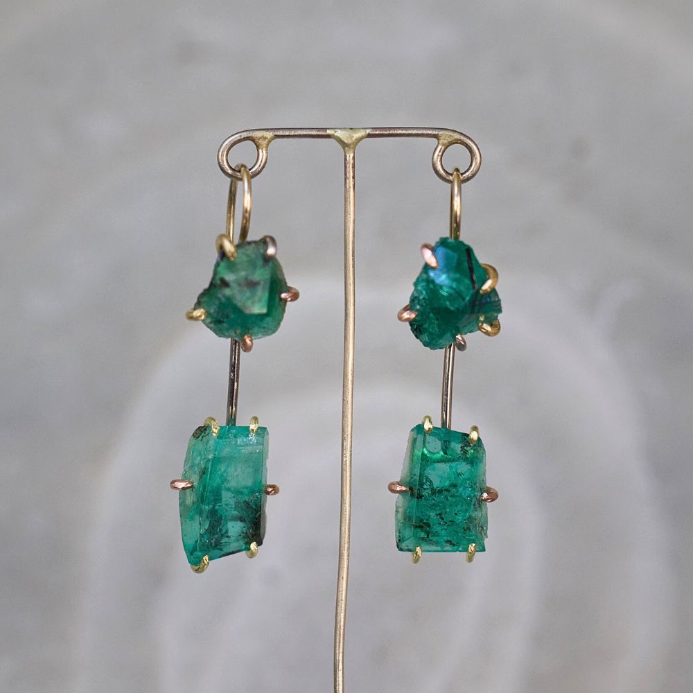 Zambian Emerald Day to Night Earring Set