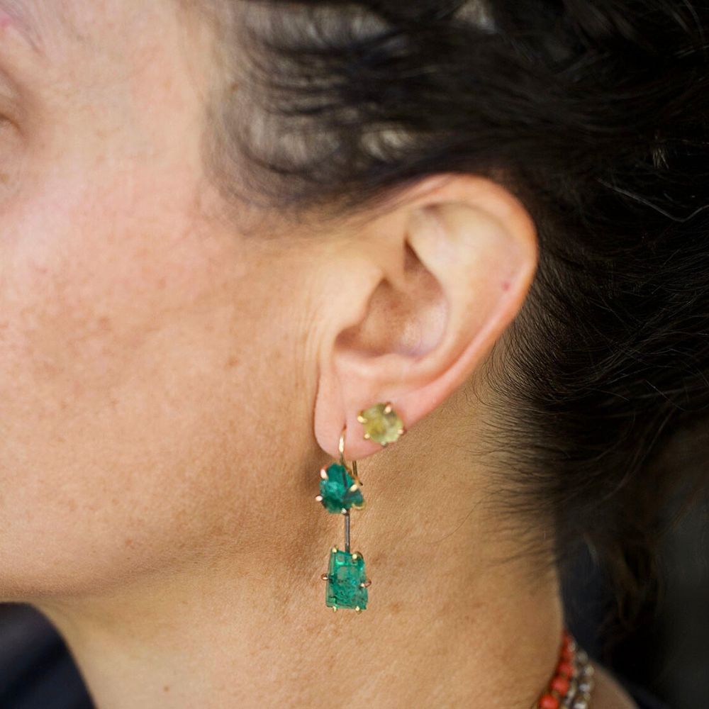Zambian Emerald Day to Night Earring Set