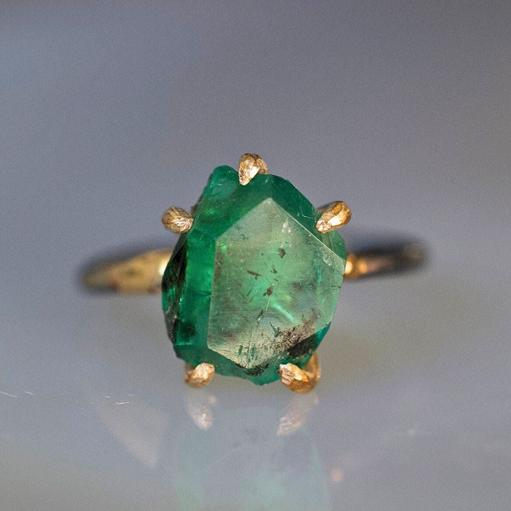 Zambian Emerald Medium Stone Ring