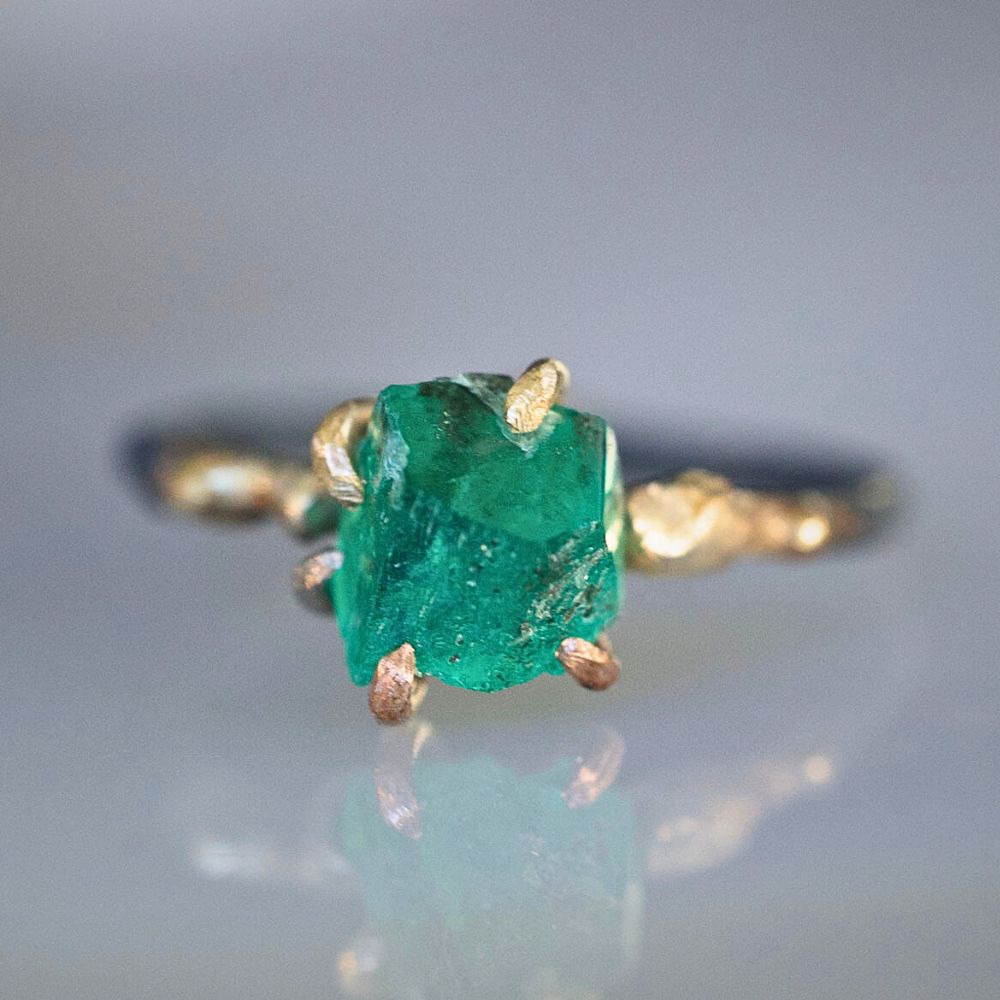 Zambian Emerald Small Stone Ring
