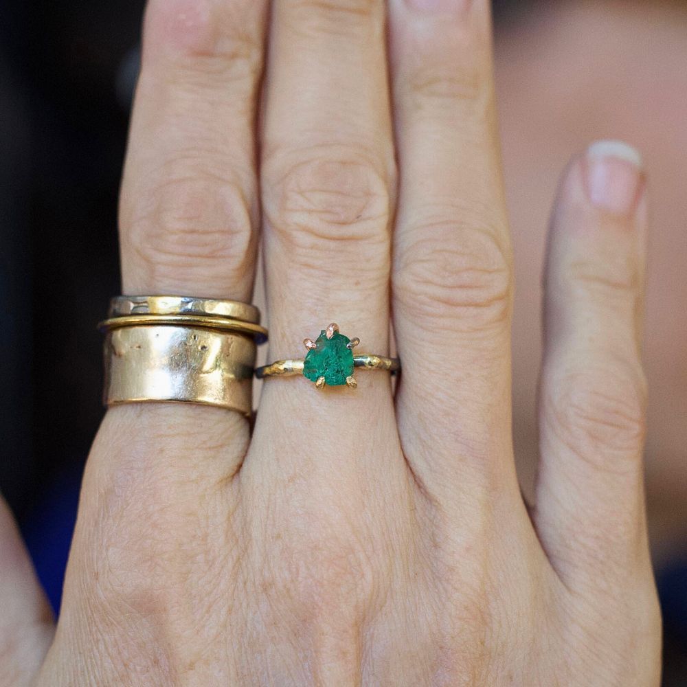 Zambian Emerald Small Stone Ring