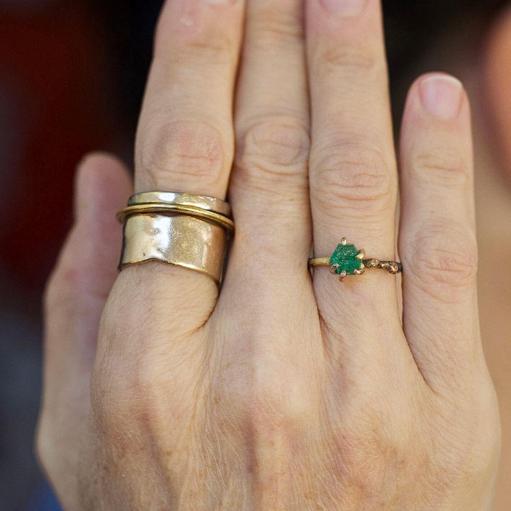 Zambian Emerald Small Stone Ring