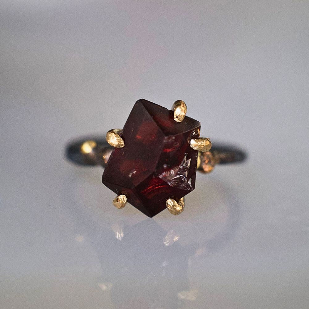 Garnet Small Stone Ring