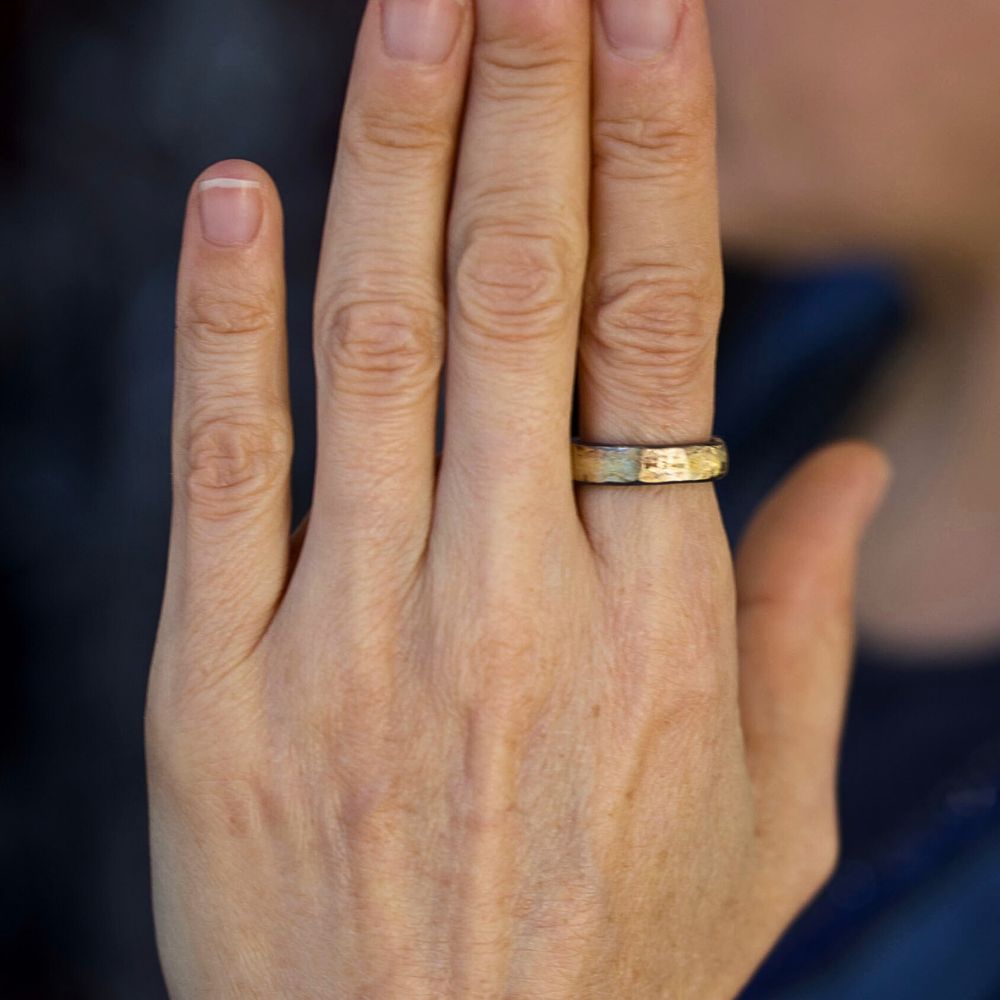 Gold and Silver Heavy Seamed Band