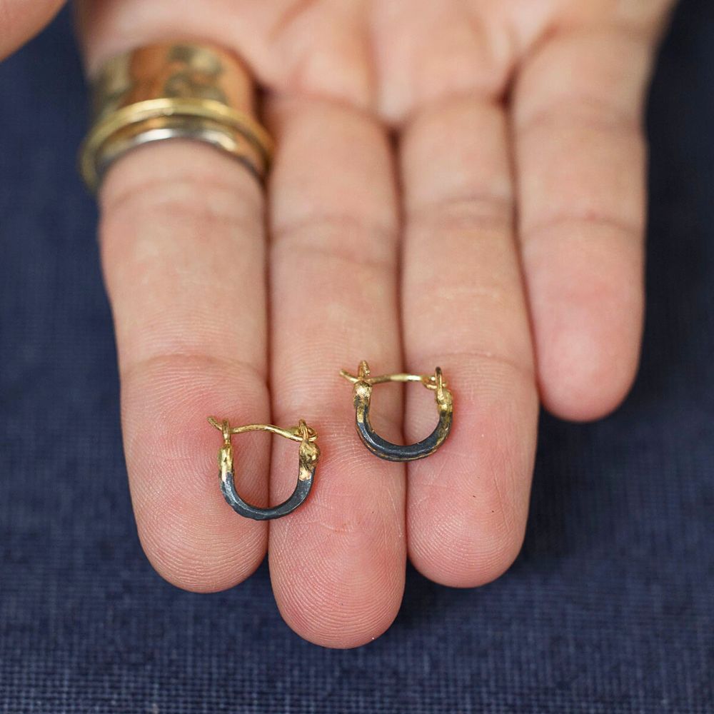 Cleopatra Small Gold and Silver Hoops