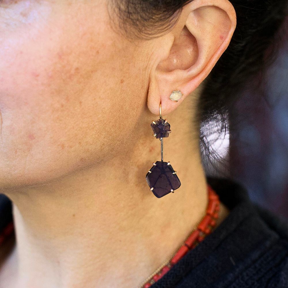 Iolite Day to Night Earring Set