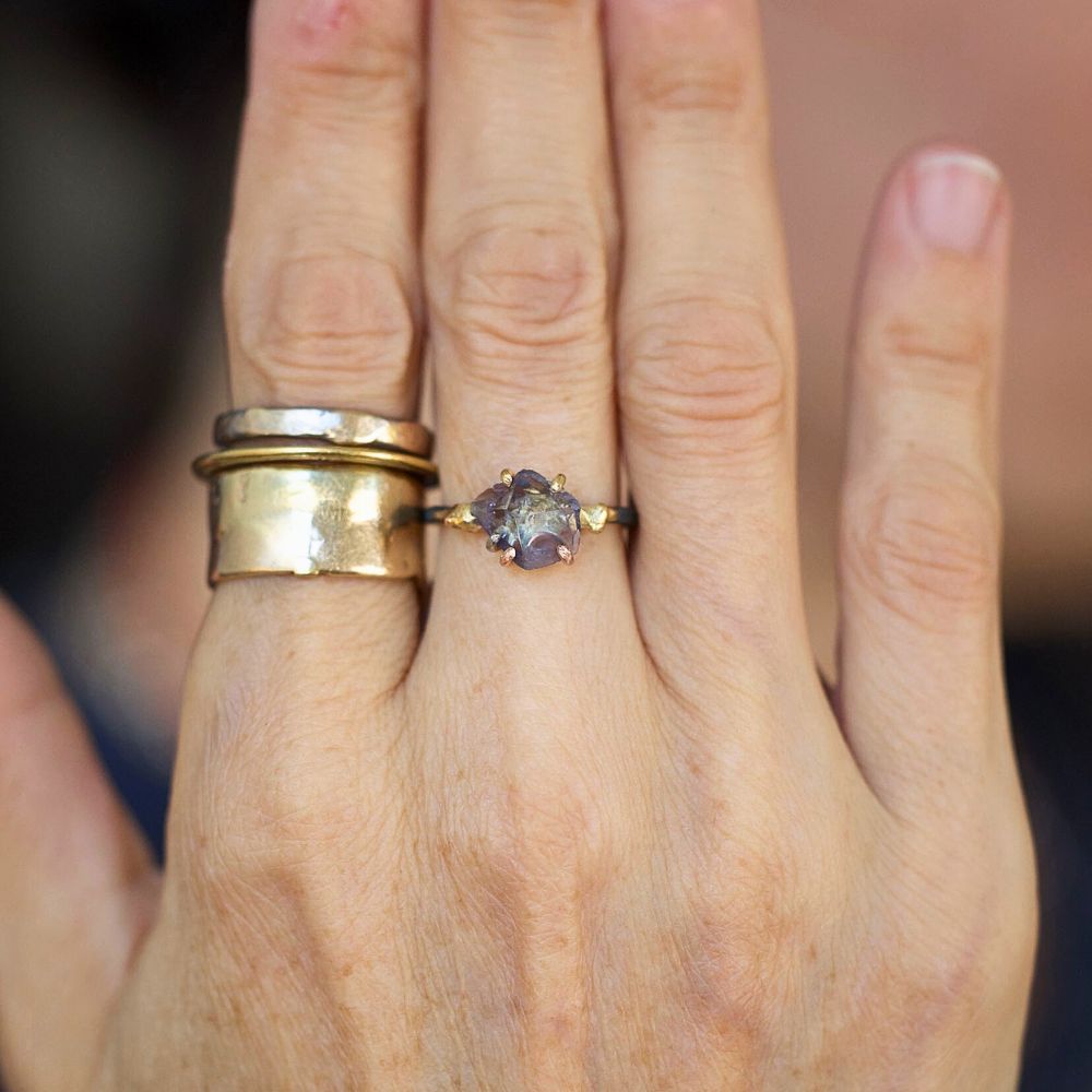 Iolite Small Stone Ring
